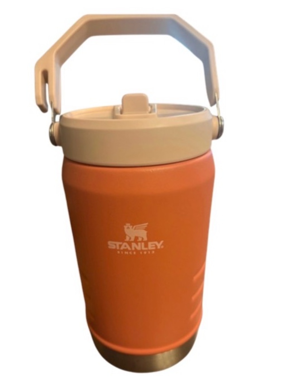 Stanley Coral Insulated Travel Bottle with Cream Handle 40 oz.